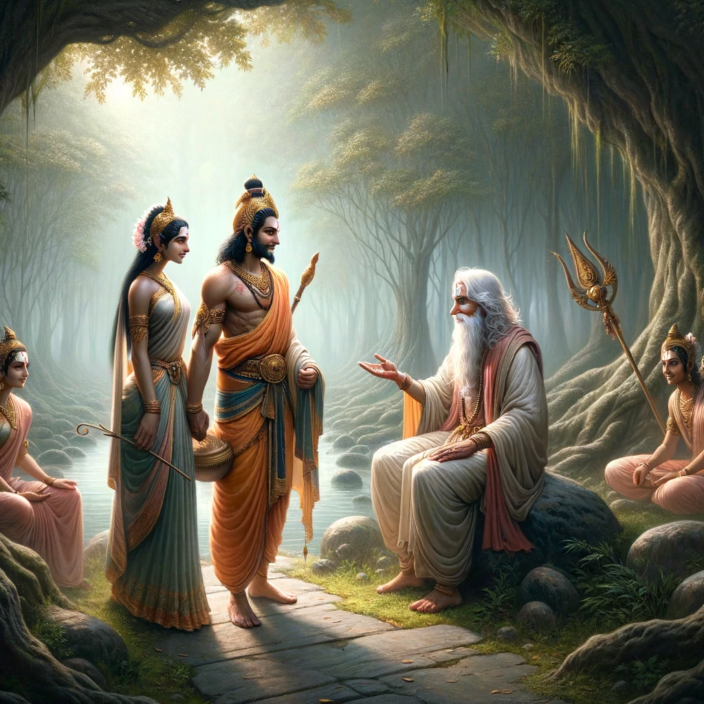Rama Meets the Sage Bharadvaja